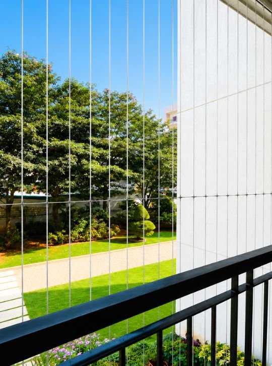 SJ Pigeon Nets invisible grill installation for balcony in Bangalore