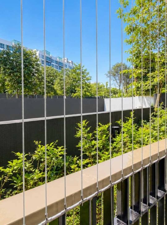 SJ Pigeon Nets 316 Grade Jindal Material invisible grill installation on Bangalore balcony